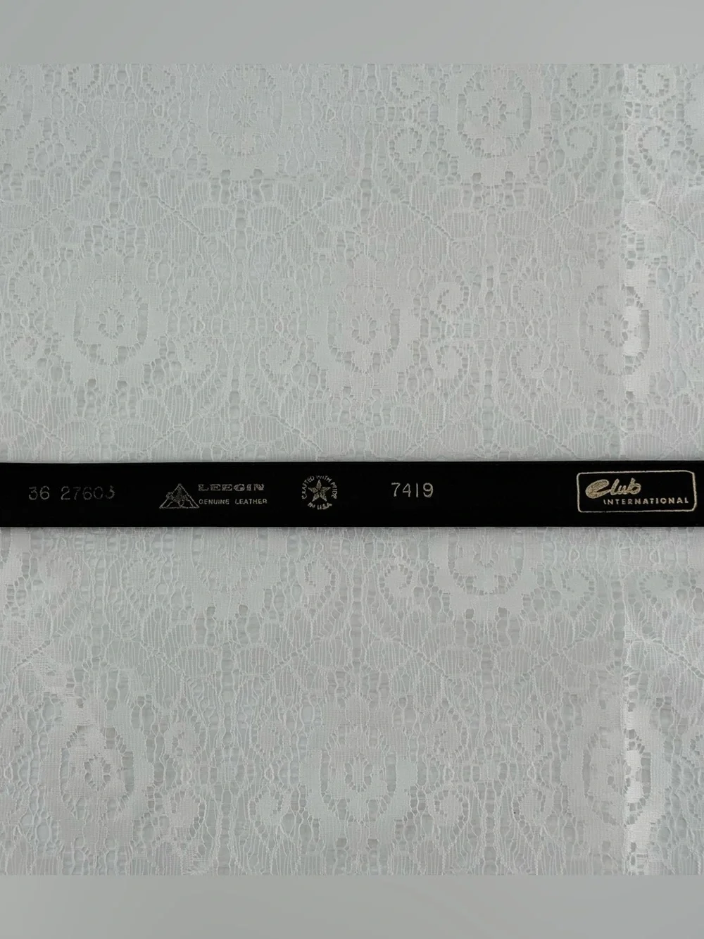 Leegin Club International Vintage Men’s Black Leather Belt 36